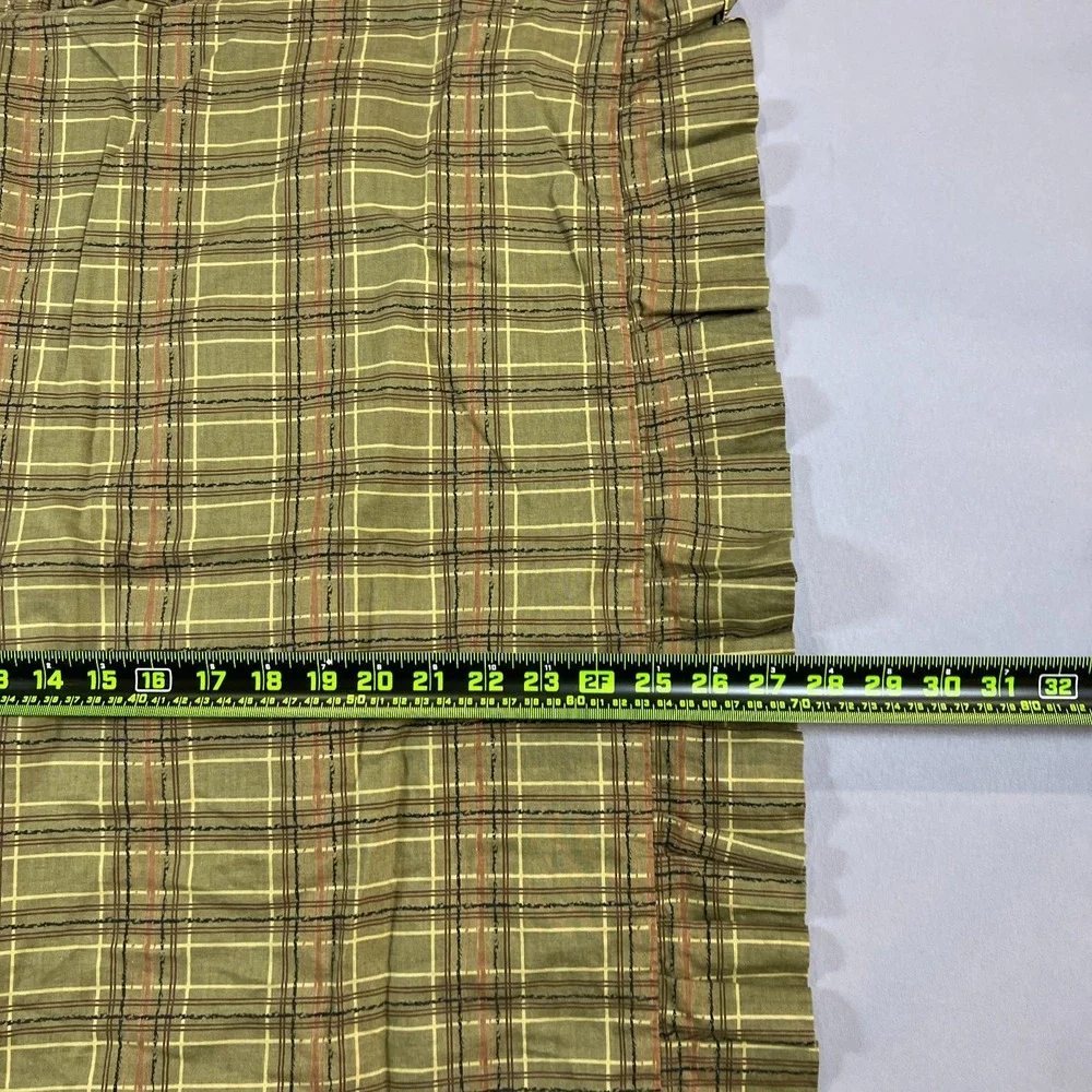 Set Of 2 Donna Sharp Pillowcase Standard Euro Green Plaid Pine Cone Embroidery